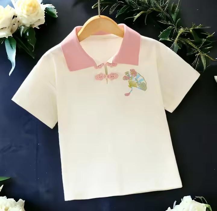 Girls Short Sleeve Shirt and Jeans Set 593620 Girls Short Sleeve Shirt and Jeans Set 593620