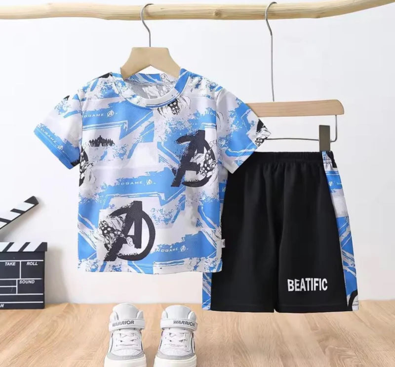 Summer Children Boys Sports Running Short-sleeved  Dress 1488605 - TUZZUT Qatar Online Shopping