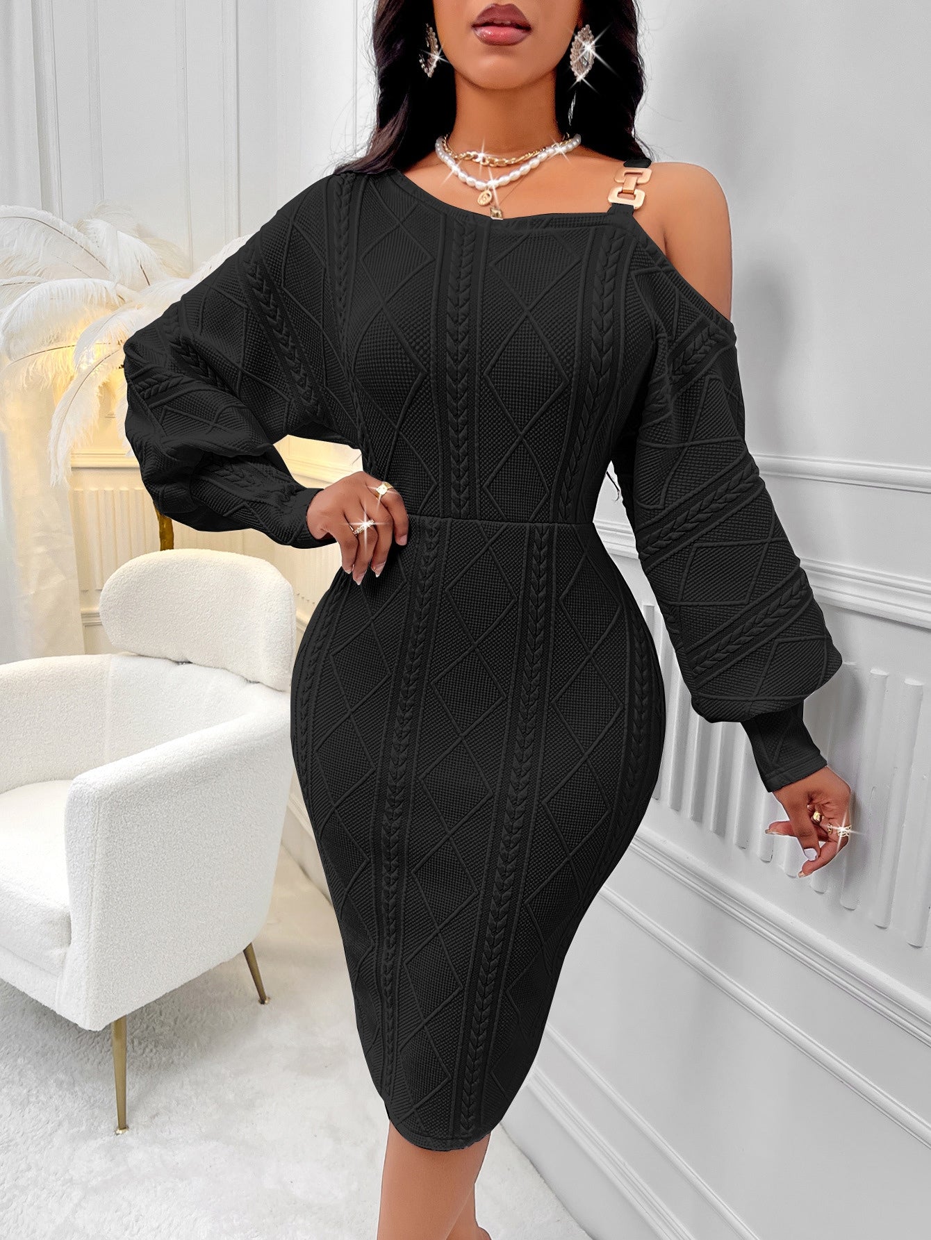 Women's Long Sleeve Sweater Dresses 504741 Women's Long Sleeve Sweater Dresses 504741