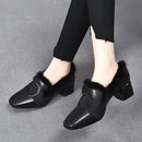 Spring Autumn Korean Version Soft-Soled Thick Heel Shoes S599 - TUZZUT Qatar Online Shopping