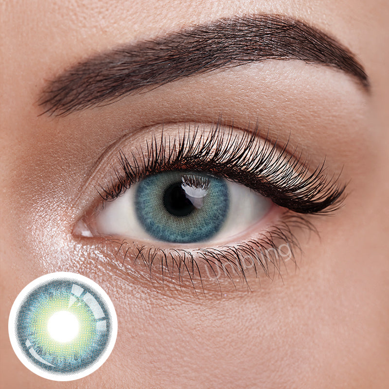 Unibling Celestia Blue Contact Lenses for Eyes (1 Pair)