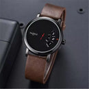 New Men's Quartz YAZOLE Turntable Field Watch Faux Leather Strap - Tuzzut.com Qatar Online Shopping