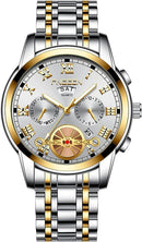 Fngeen Face Double Calendar Business Waterproof Quartz Watch W256071 - Tuzzut.com Qatar Online Shopping