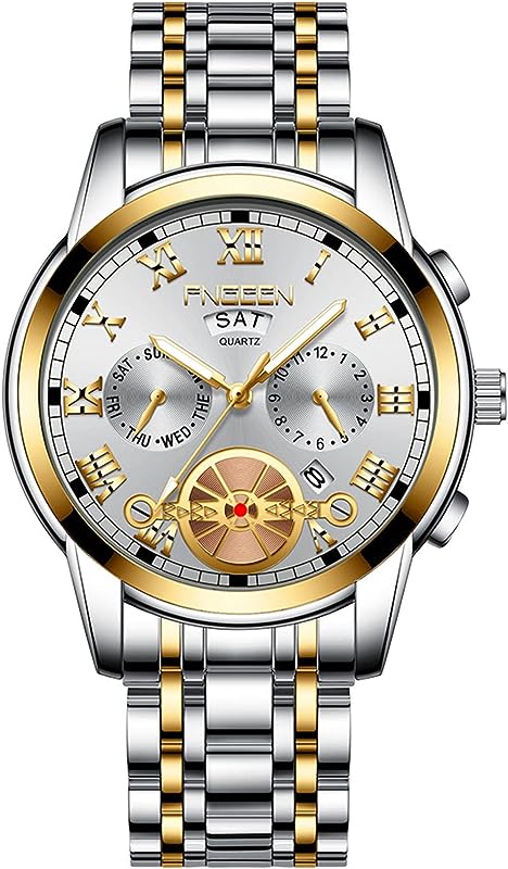 Fngeen Face Double Calendar Business Waterproof Quartz Watch W256071 Fngeen Face Double Calendar Business Waterproof Quartz Watch W256071