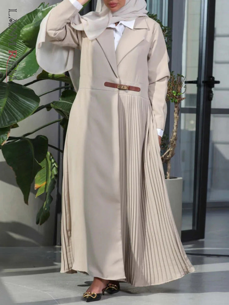 Women Muslim Party Abaya Ramadan Cardigan Pleated Long Dress B-309261 Women Muslim Party Abaya Ramadan Cardigan Pleated Long Dress B-309261