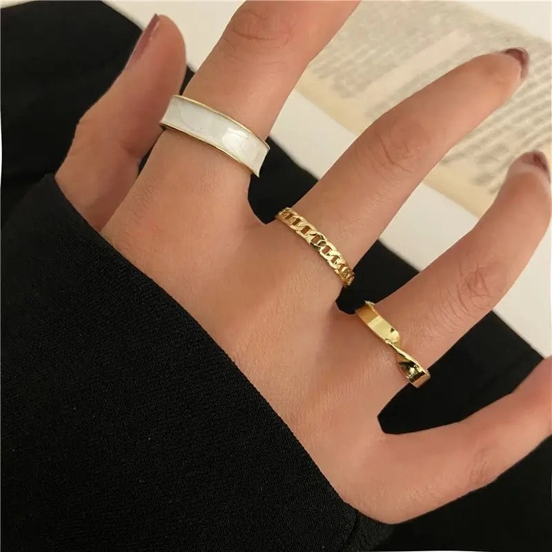 Rings For Women 3PCS Fashion Rings  S3181691 - TUZZUT Qatar Online Shopping