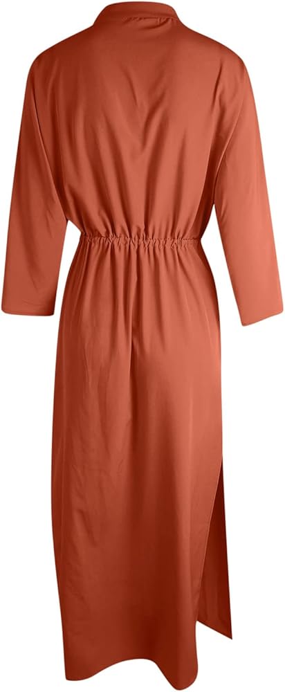 Women's Long Sleeved V-Neck Long Maxi Dresses B73188 Women's Long Sleeved V-Neck Long Maxi Dresses B73188