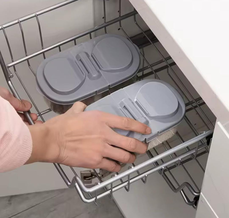 Double Compartment Food Storage Jar with Lid Multifunctional Container    1506532 - TUZZUT Qatar Online Shopping