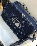 Women's Blue Denim Top-Handle Crossbody Bag 534950 - TUZZUT Qatar Online Shopping