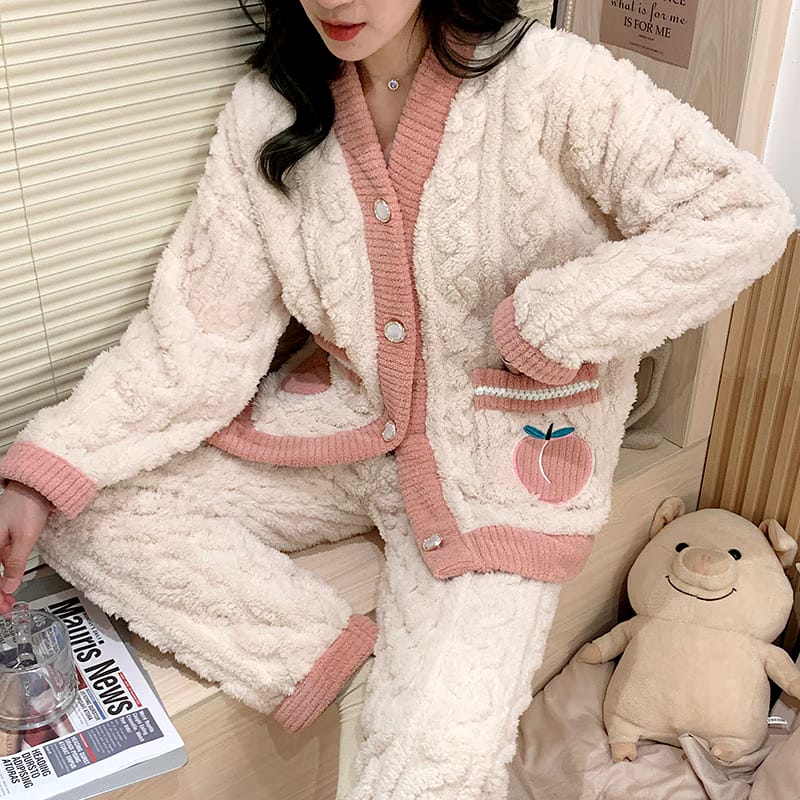 2 Pcs Women 's Long Sleeve Sleep Set 466711 - XS 2 Pcs Women 's Long Sleeve Sleep Set 466711 - XS