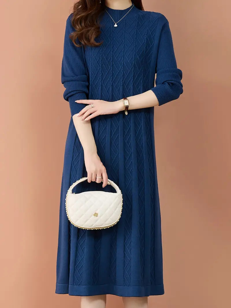 Women'S Cozy Long Sleeve High-Neck Dress 7012521 Women'S Cozy Long Sleeve High-Neck Dress 7012521
