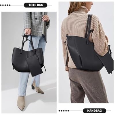 Faux Leather Tote Bag for Women 10263392 - TUZZUT Qatar Online Shopping