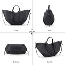 Faux Leather Tote Bag for Women 10263392 - TUZZUT Qatar Online Shopping