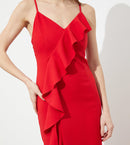 Women's Trendyol evening Long dress S5049847 L - TUZZUT Qatar Online Shopping