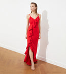 Women's Trendyol evening Long dress S5049847 L - TUZZUT Qatar Online Shopping