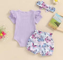 3pcs set for baby girls cute and stylish romper   432467 - TUZZUT Qatar Online Shopping
