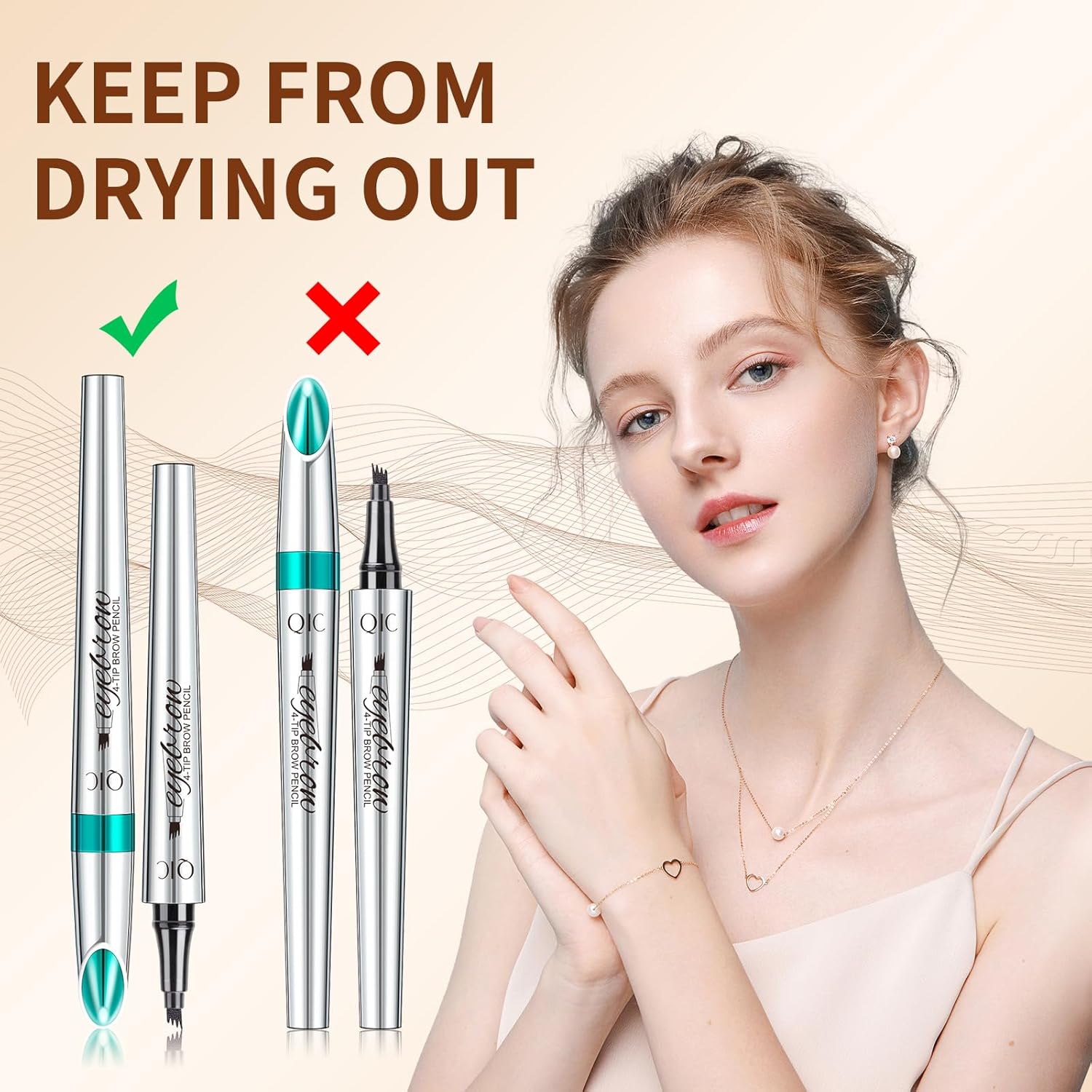 QIC Eyebrow 4 Tip Brow Pencil QIC Eyebrow 4 Tip Brow Pencil