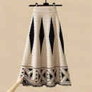 Elegant Fashion High Waist Printed Skirt 58038 - TUZZUT Qatar Online Shopping