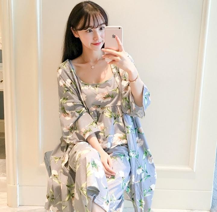 Women's Pajama Homewear 3 Pieces Sleepwear Set 501904 Women's Pajama Homewear 3 Pieces Sleepwear Set 501904