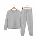 Sweatshirt Wide Leg Sweatpant Lounge Set F1283357 - TUZZUT Qatar Online Shopping
