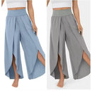 Fashion Slim High Waist Open High Fork Pants   B88287 - TUZZUT Qatar Online Shopping