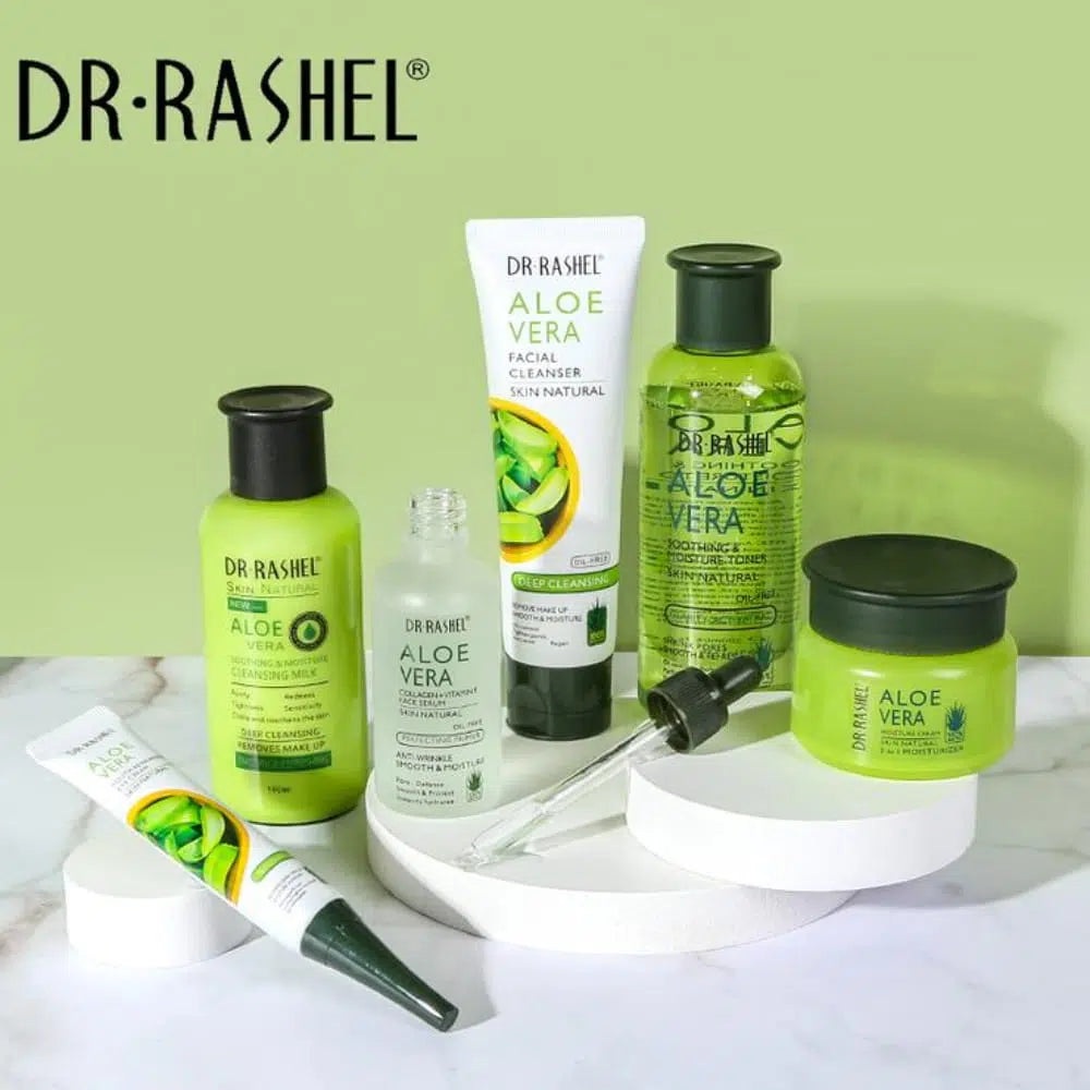 Dr Rashel DRL-1554 Aloe Vera Skin Natural Soothing & Moisture Skin Care Series – Pack Of 6 Dr Rashel DRL-1554 Aloe Vera Skin Natural Soothing & Moisture Skin Care Series – Pack Of 6