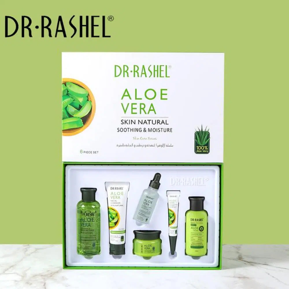 Dr Rashel DRL-1554 Aloe Vera Skin Natural Soothing & Moisture Skin Care Series – Pack Of 6 Dr Rashel DRL-1554 Aloe Vera Skin Natural Soothing & Moisture Skin Care Series – Pack Of 6