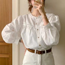 Women's Long Sleeve Solid Color Shirts & Blouses S  578759 - TUZZUT Qatar Online Shopping