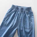 Enfants Boys Girls Jeans Pull on Elastic Waist Rayon Blend Lightweight Pants with Pockets 1456713 - TUZZUT Qatar Online Shopping