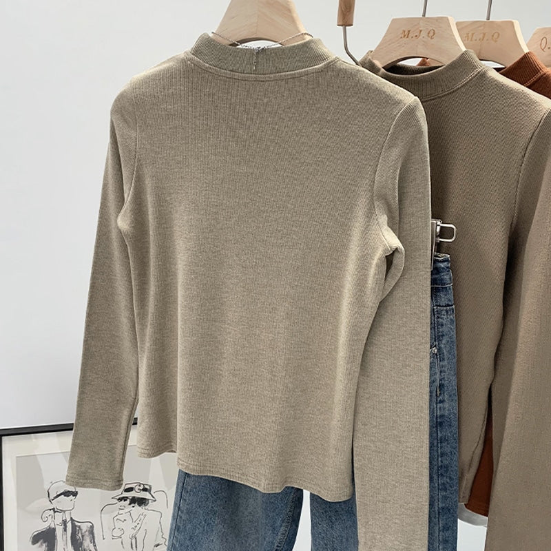 Women's Long Sleeve Solid Color T-Shirts XL 495821 Women's Long Sleeve Solid Color T-Shirts XL 495821