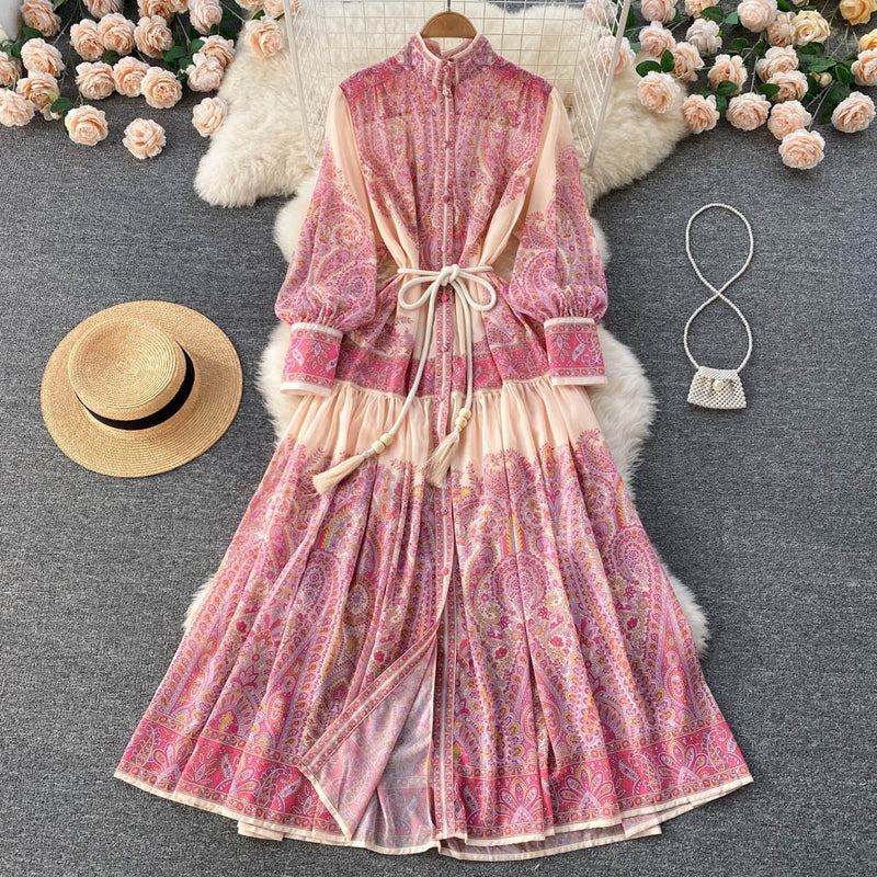Women's Long Sleeve Tea Dresses 509848