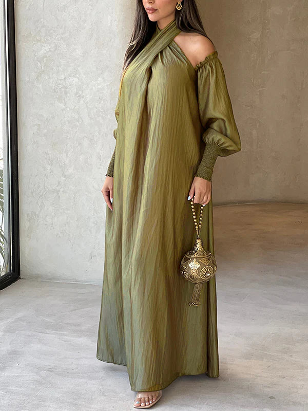 Loose Solid Color Long Sleeves Maxi Dresses 149251 Loose Solid Color Long Sleeves Maxi Dresses 149251
