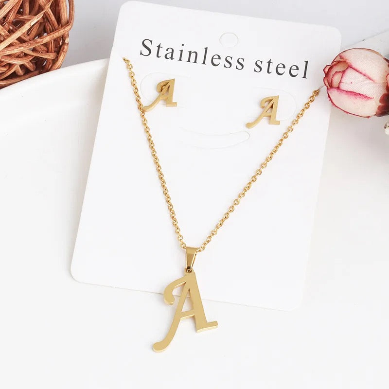 Charm Stainless Steel Initial Pendant Necklace For Women S4489488 Charm Stainless Steel Initial Pendant Necklace For Women S4489488