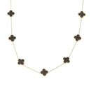 Long Chain Necklace Four Leaf Flower Style Necklaces For Women Fashion Neck Jewelry - X3476022 - TUZZUT Qatar Online Shopping