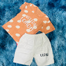 Kids Boy Shorts Set Short Sleeve Letters Print T-shirt 876970 - TUZZUT Qatar Online Shopping