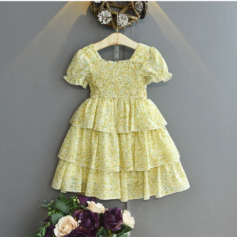 Kids Girls Floral Print Dress 1299267 - TUZZUT Qatar Online Shopping