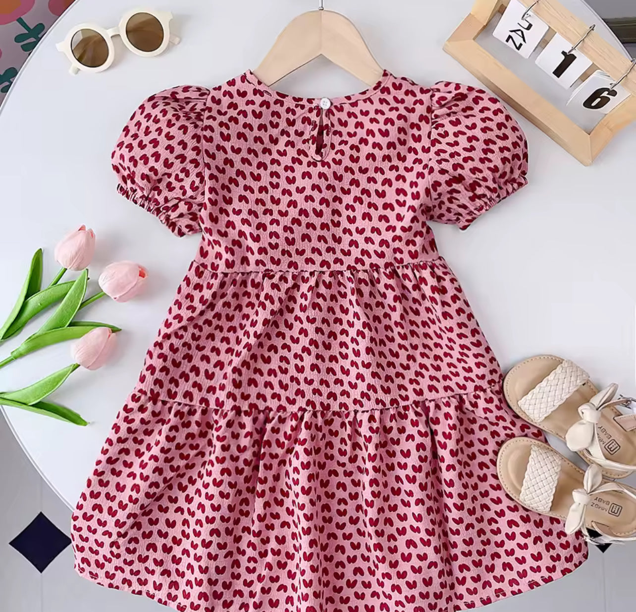 Girls Summer New Sweet Print Puff Sleeve O-Neck A-Line Princess Dress 1674308 Girls Summer New Sweet Print Puff Sleeve O-Neck A-Line Princess Dress 1674308