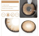 Unibling Dawn Brown Contact Lenses for Eyes (1 Pair) - TUZZUT Qatar Online Shopping