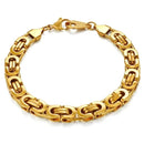 Gold Color Stainless Steel Chain And Bracelet for Men Women Punk Jewelry -X4368440 - TUZZUT Qatar Online Shopping