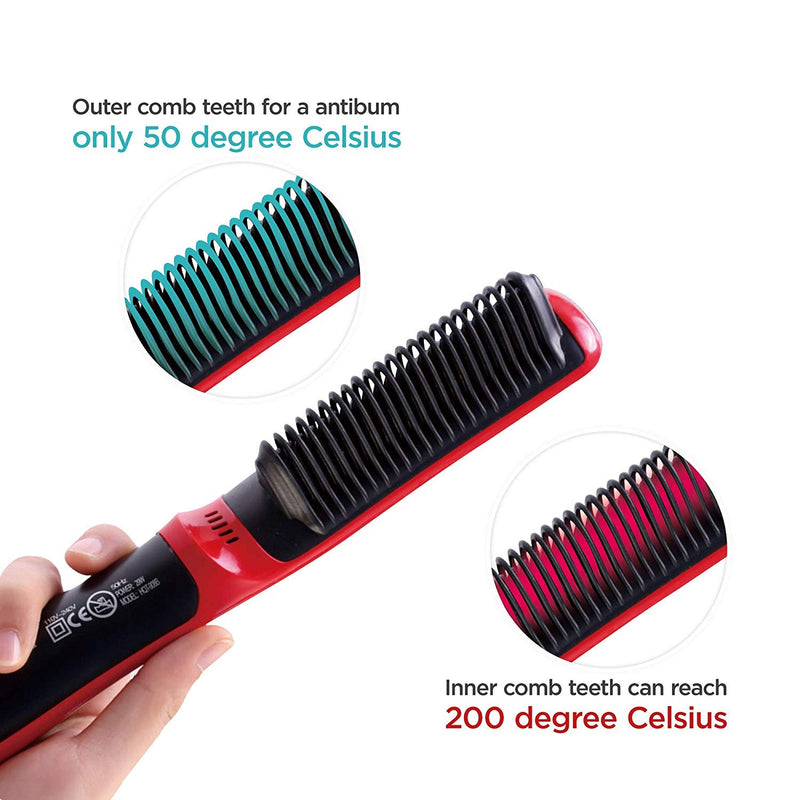 Hair Straightening Brush Straight Hair Comb HQT-908A - TUZZUT Qatar Online Shopping