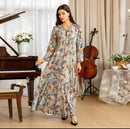 Women's Long Sleeve Floral Jalabiya 542232 - TUZZUT Qatar Online Shopping