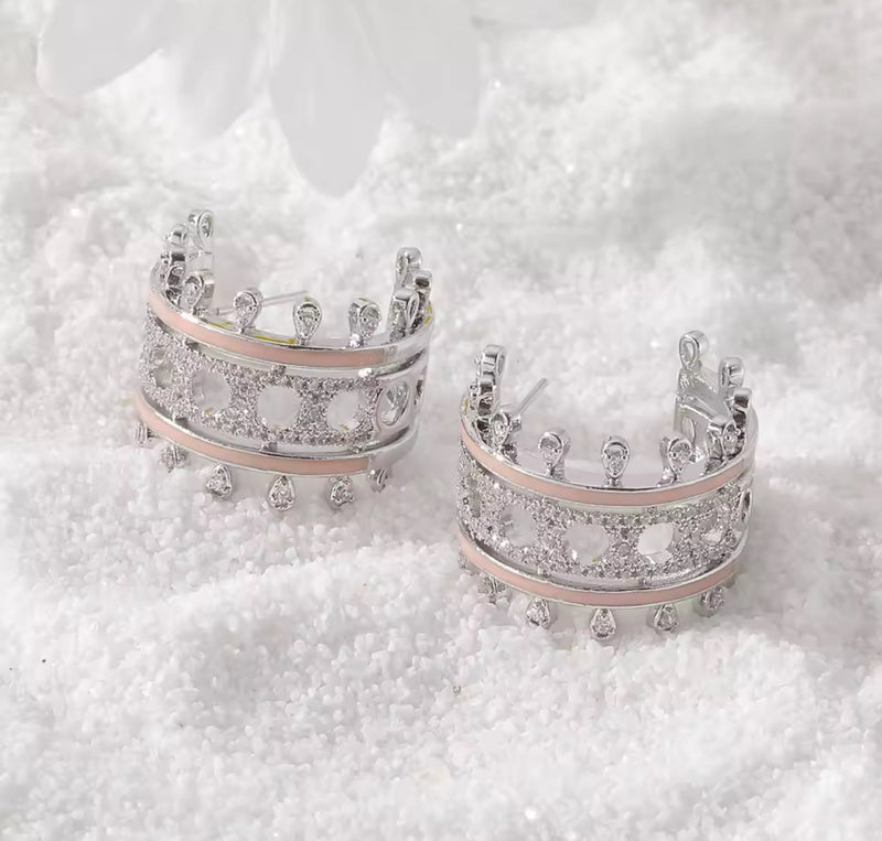 Women Fashion Stud Earring Arabian style Zircon Hollow Out Colorful Dripping Oil Design Luxury Wedding Praty Jewelry Earrings X4546603 - TUZZUT Qatar Online Shopping