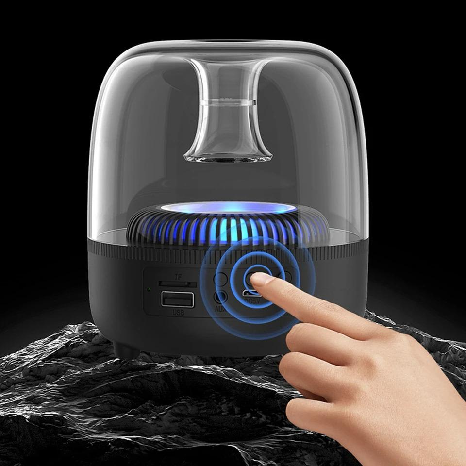 Bluetooth Speaker Acrylic Colorful Breathing Light Transparent Glass Speaker Bluetooth Speaker Acrylic Colorful Breathing Light Transparent Glass Speaker