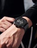 Large dial watch men's belt square watch men's S4802970 - TUZZUT Qatar Online Shopping