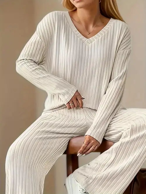 Women's Cross Border Two Piece Knitted Suit B-479002 - TUZZUT Qatar Online Shopping