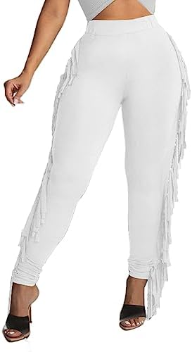 Women's Fringe Pants High Waist Jogger B871598 Women's Fringe Pants High Waist Jogger B871598