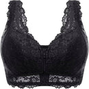 Women Plus Size Sexy Lace Underwear Full Cup Front Zipper Wireless Sleep B8803 - TUZZUT Qatar Online Shopping