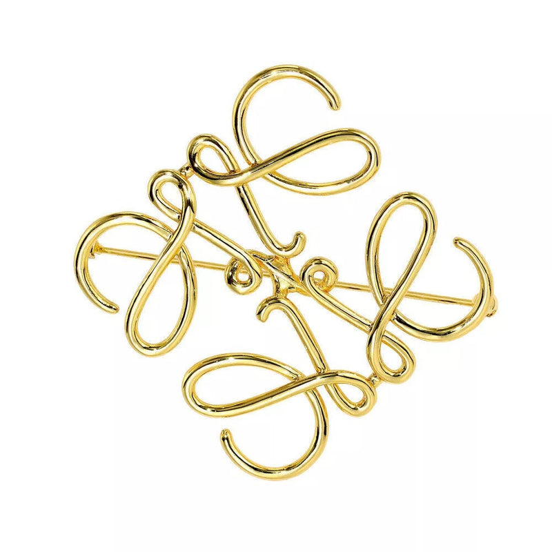 Anagram Yellow Gold Brooch L121 - TUZZUT Qatar Online Shopping