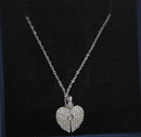 Broken Heart Silver Diamond Necklace BH877 - TUZZUT Qatar Online Shopping