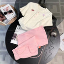 Women's Short Sleeve Solid Color T-shirt Sets 543170 - TUZZUT Qatar Online Shopping